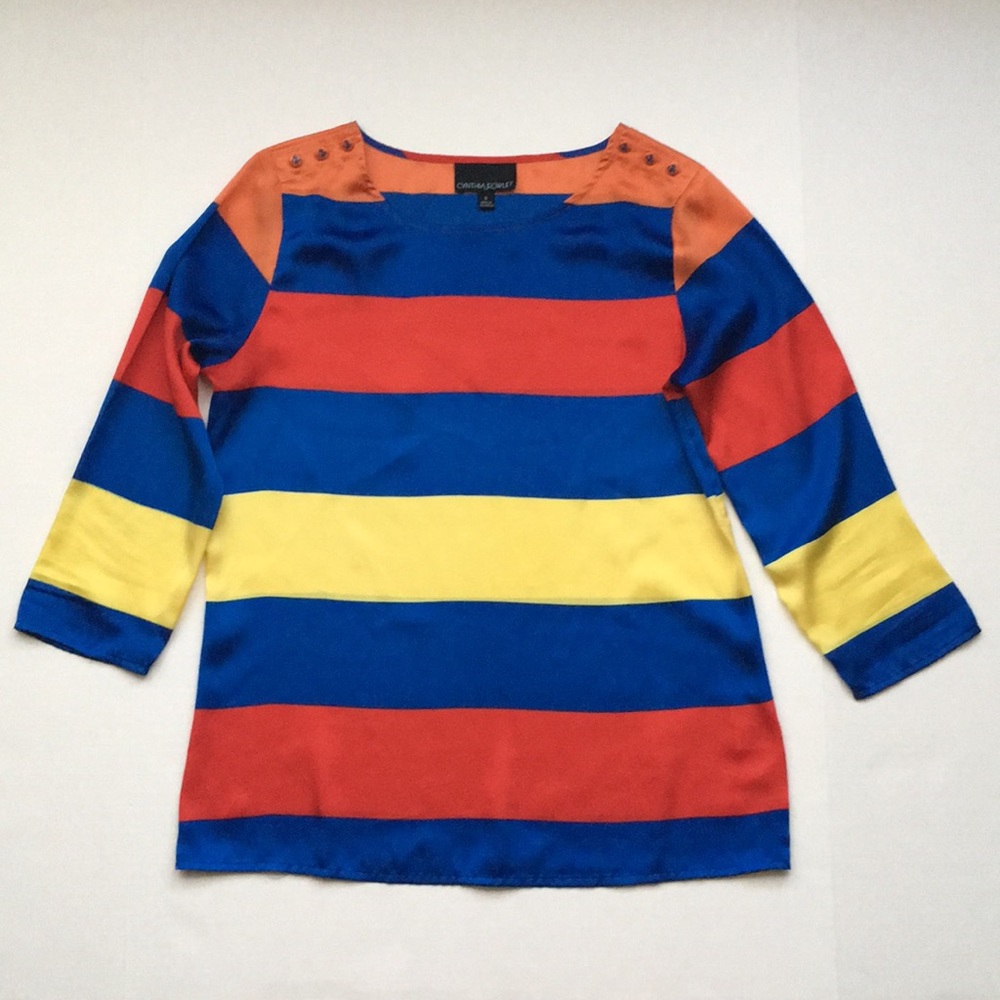 Cynthia Rowley Colorblock Blouse