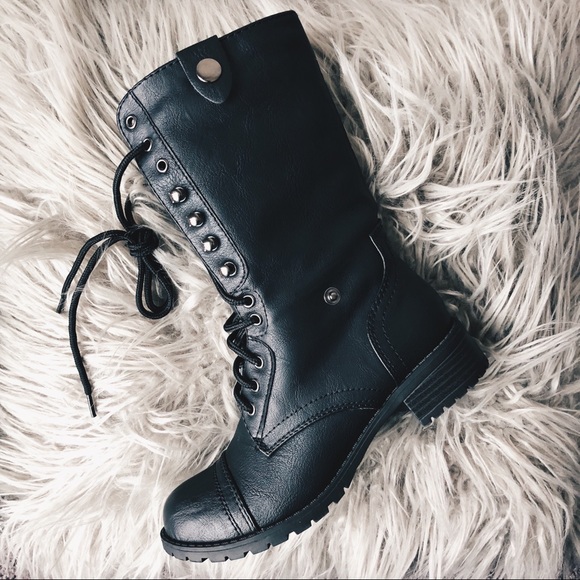 Charlotte Russe Shoes - Charlotte Russe combat boots // black