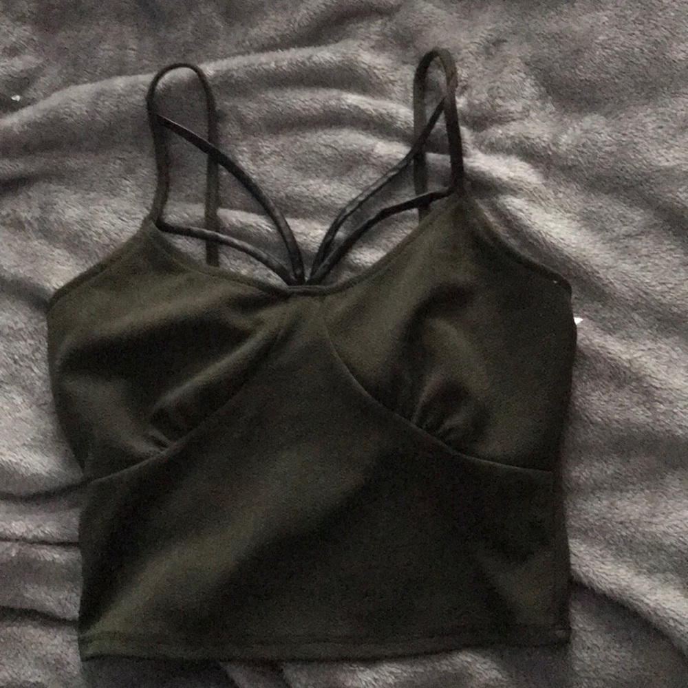 Green crop top