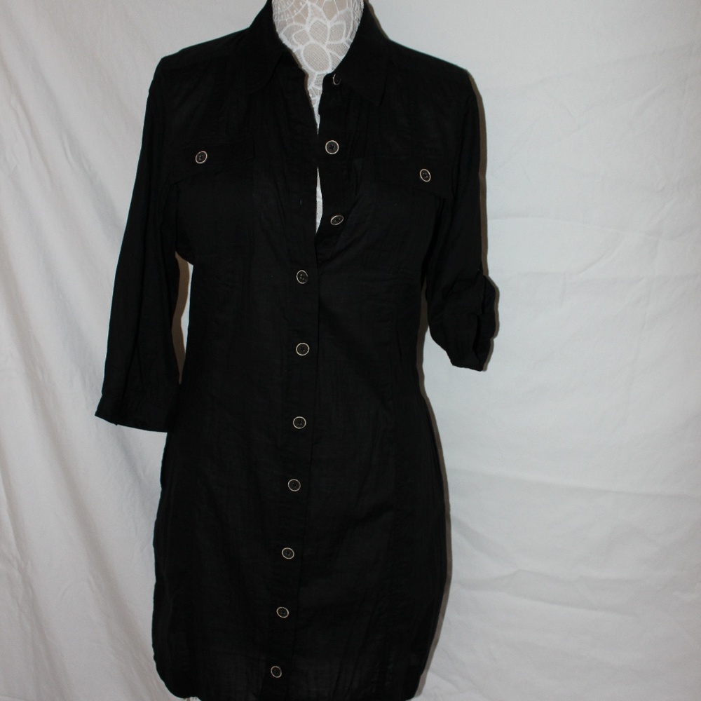 Banana Republic Black Shirt Dress