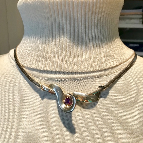 🎁 NEW Sterling and amethyst necklace. - Picture 3 of 3