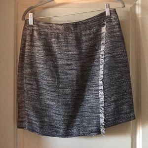 Grey Faux Wrap Skirt