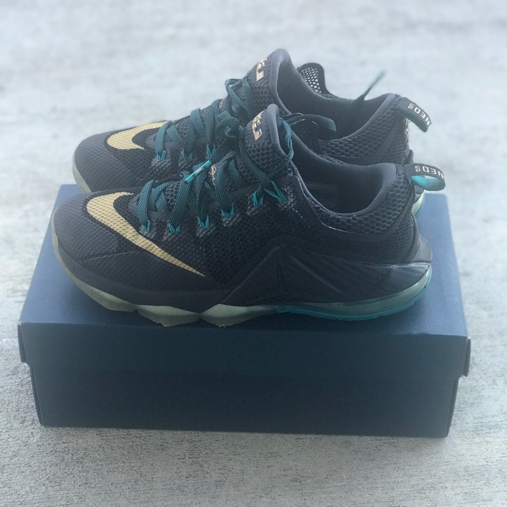 Lebron 12 Low Black and Gold
