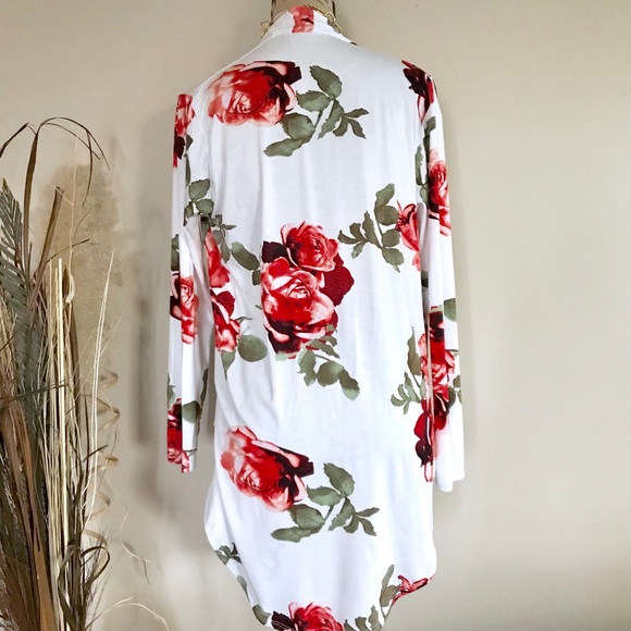 Last 1! Floral print open cardigan - Picture 3 of 6