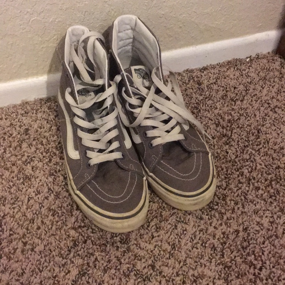 Gray sk8 hi vans