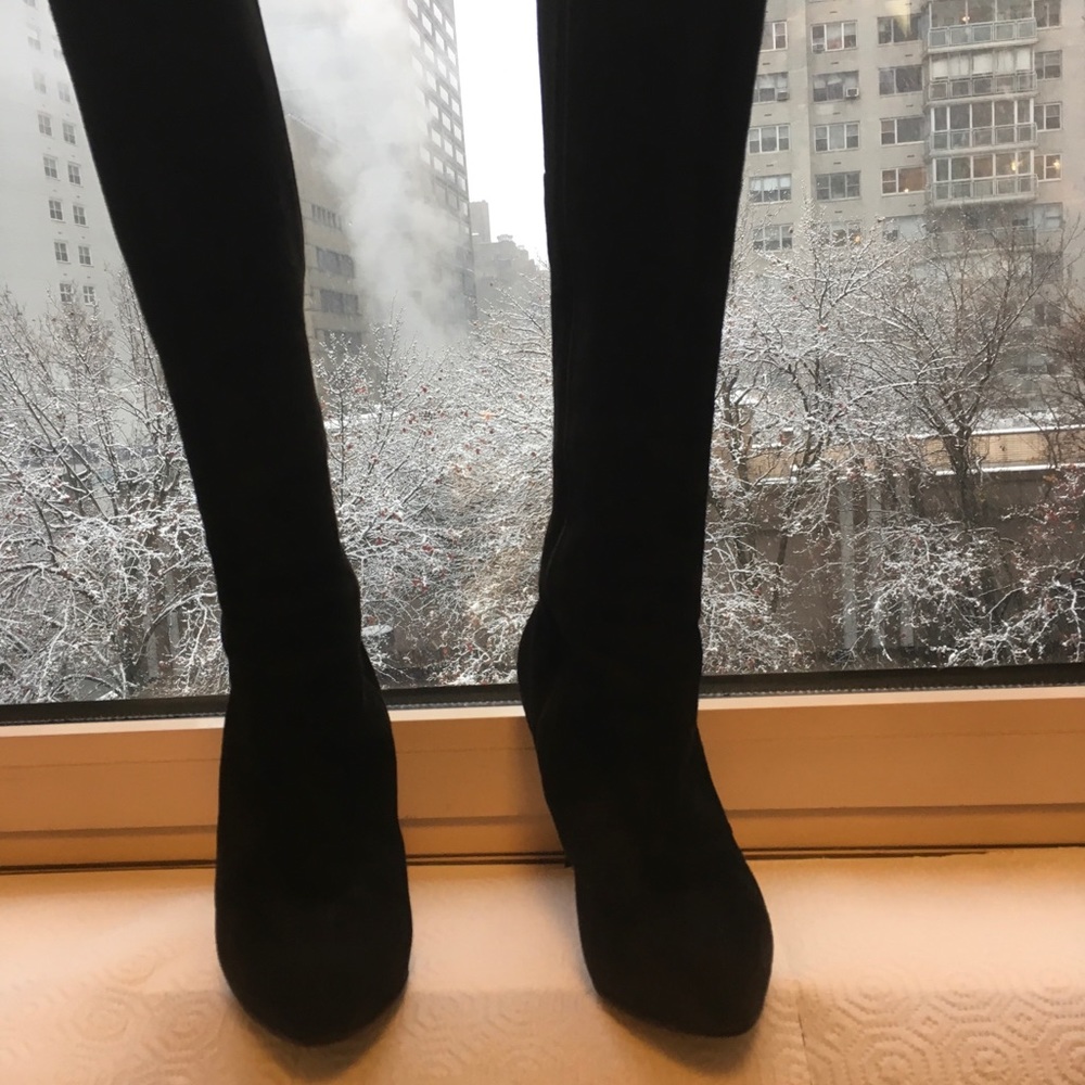 LOUBOUTIN Black Suede boots Sz 37 - Picture 6 of 8