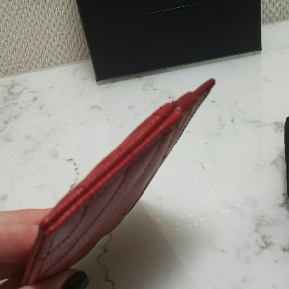 Saint Laurent Red Card Case with Gold Hardware - Picture 8 of 8