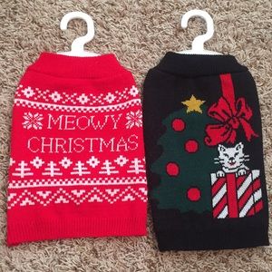 Cat sweaters for the Pawliday!!!