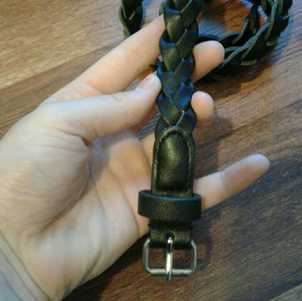 Black braided belt