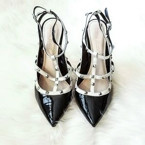 Valeria Prado Strappy Studded Heels