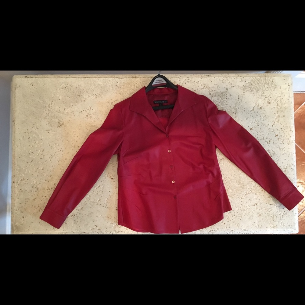 Lafayette 148 New York Shirt Style Leather Jacket