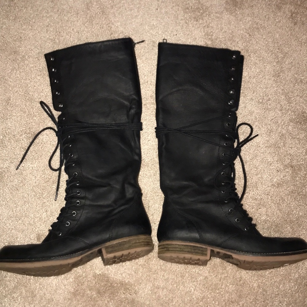 Steve Madden Lace Up Knee High Boots