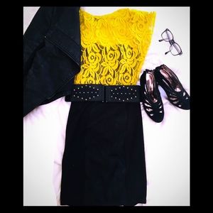 Zara Yellow Lace tunic