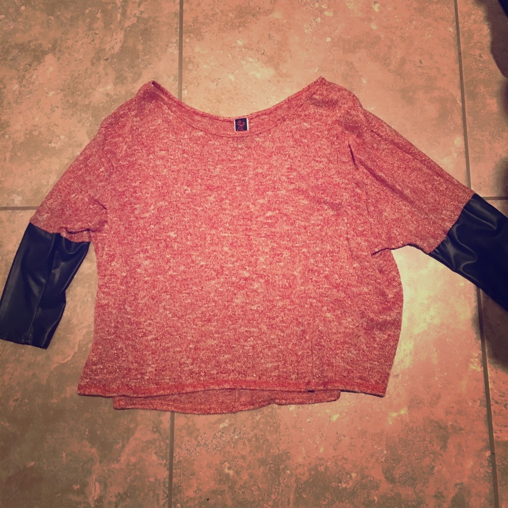 Orange and black top