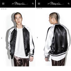 3.1 Phillip Lim Reversible Jacket Black Brown