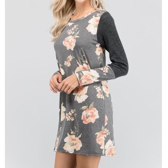♦️LAST ONE SALE♦️Floral raglan sleeves dress - Picture 2 of 4