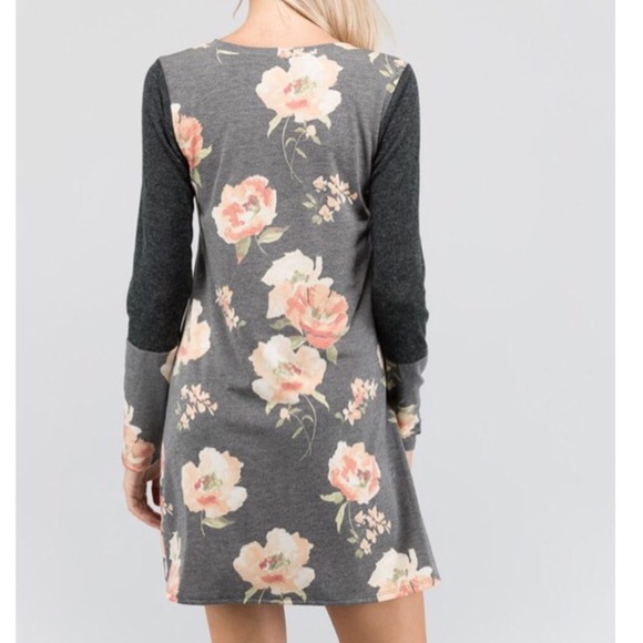 ♦️LAST ONE SALE♦️Floral raglan sleeves dress - Picture 3 of 4
