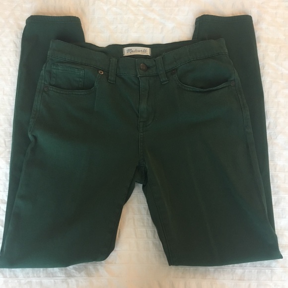 Madewell Denim - Madewell Skinny High-Rise Green Jeans Size 28