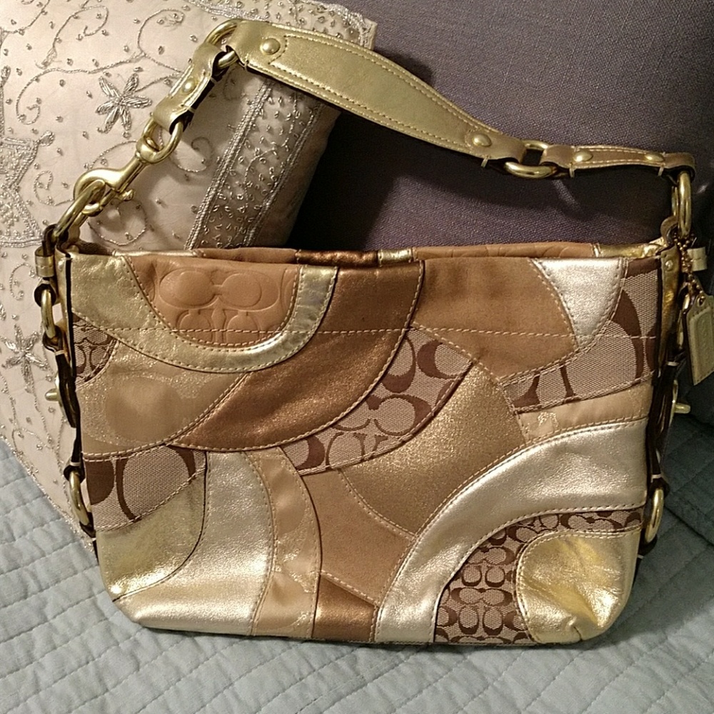 COACH ZOE HOBO, Sparkle Leather bag, NWOT❣️