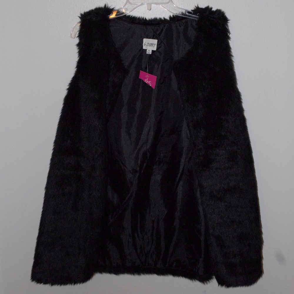 b-SHARP Faux Feather vest