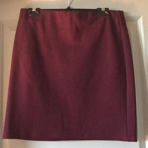 Burgundy mini skirt