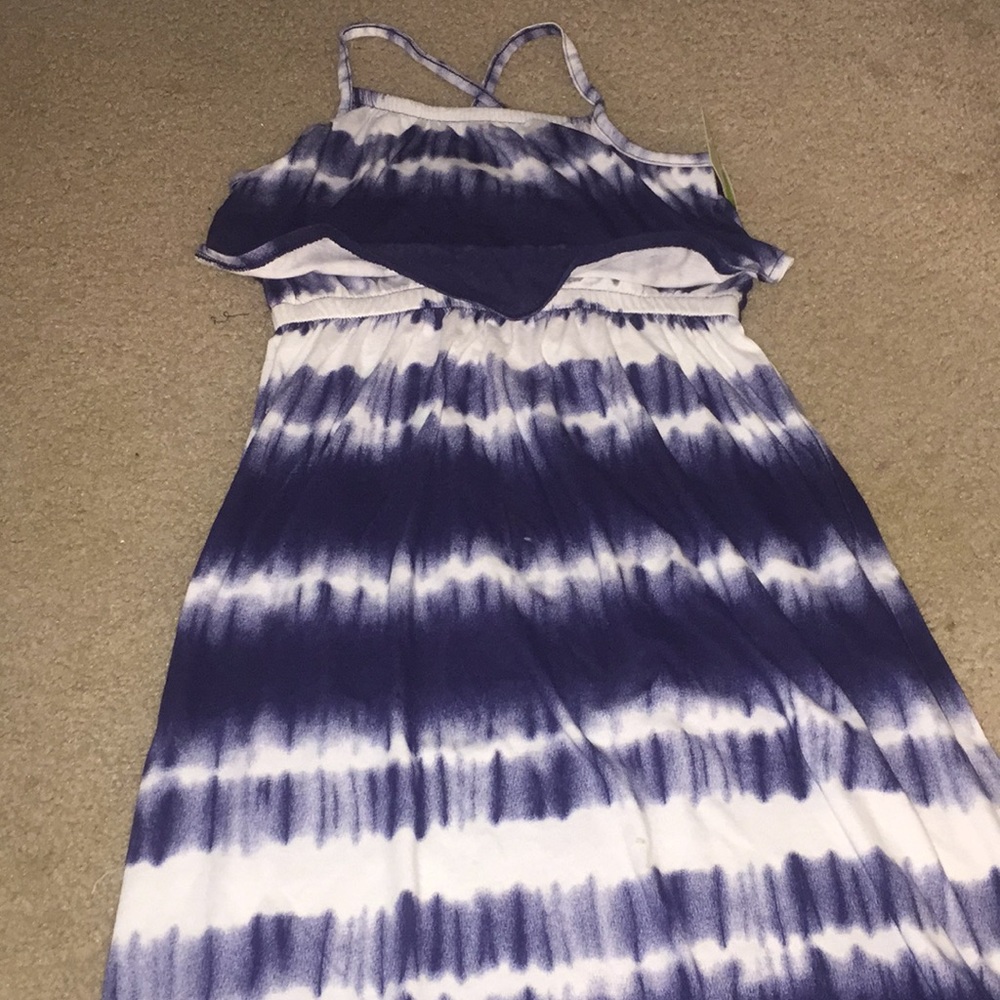 blue & white ombre dress SIZE L (10/12)