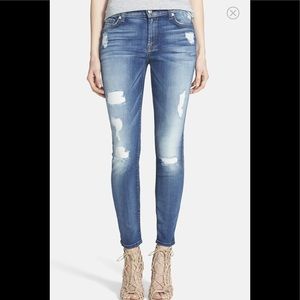 7 for all Mankind distressed skinny ankle jean! 👖