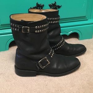 Frye studded engineer boots