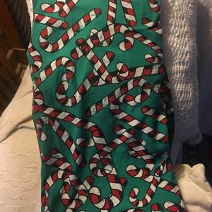 🎄EUC HTF RARE TC LLR Christmas Candy leggings🎄
