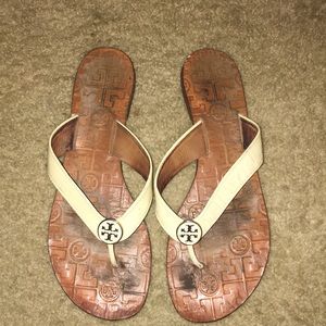Tory Burch sandals. With wear