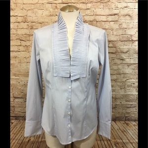 💥4/$20💥Loft Ruffle Pin-strip Blouse