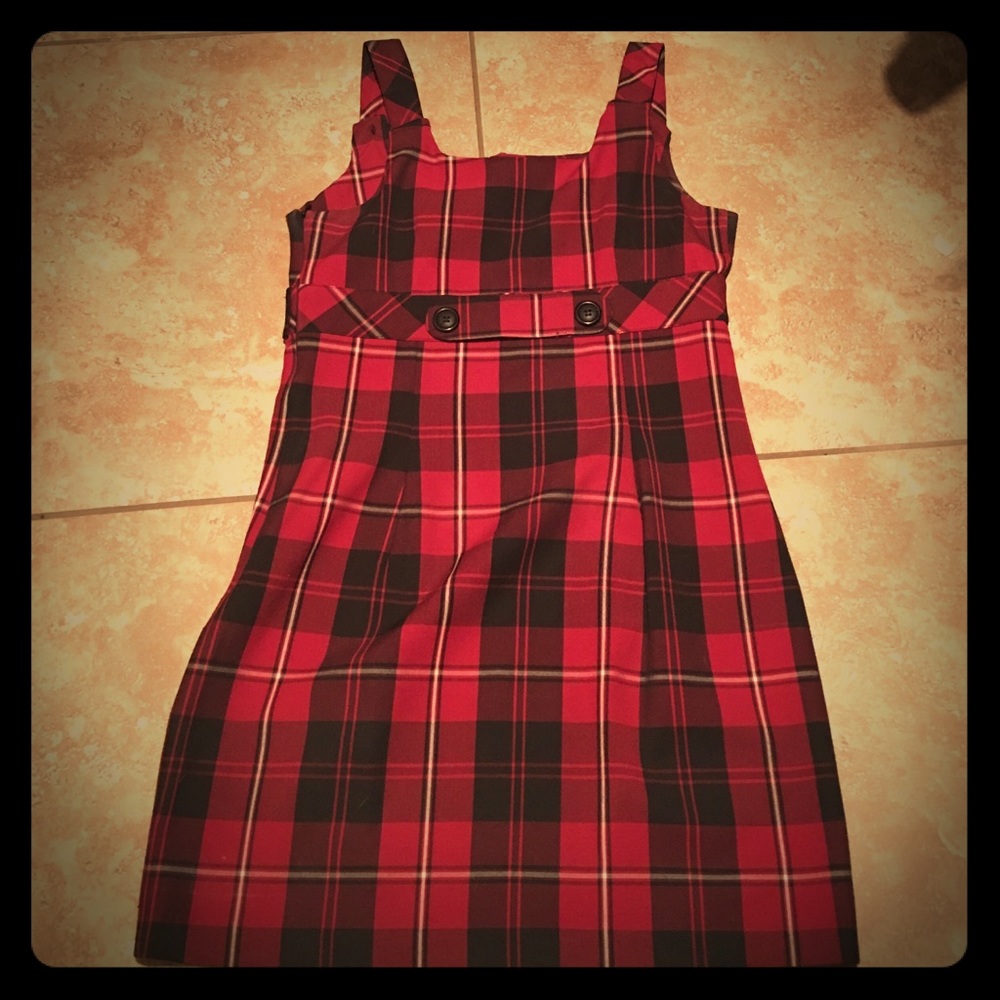 Plaid Jumper Dress