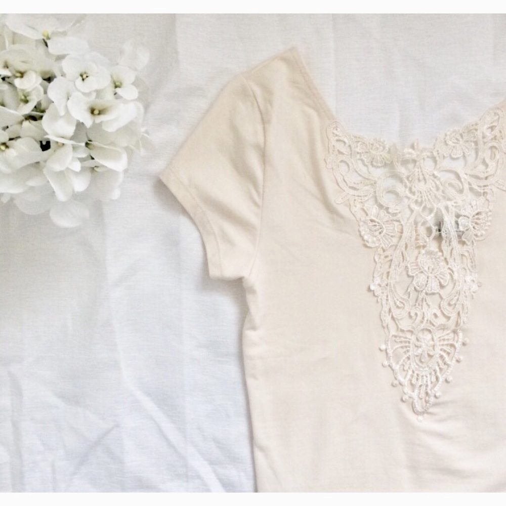 Lace Front T-Shirt