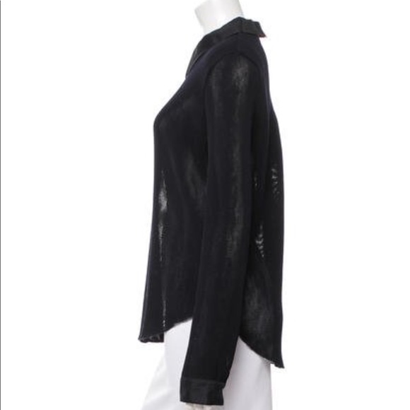 ❤️❤️ Giada Forte open knit sweatshirt with contrast at collar, ❤️❤️ - Picture 2 of 3