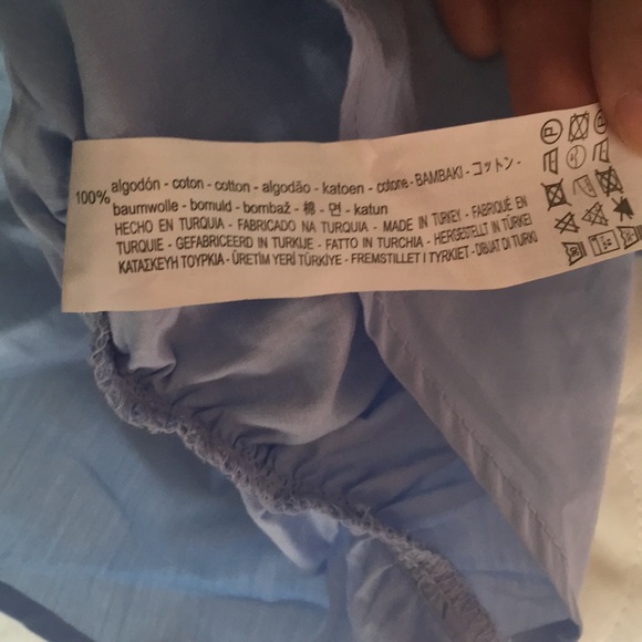 NWT Bershka Blue One Shoulder PUff Sleeve Top - Picture 6 of 7