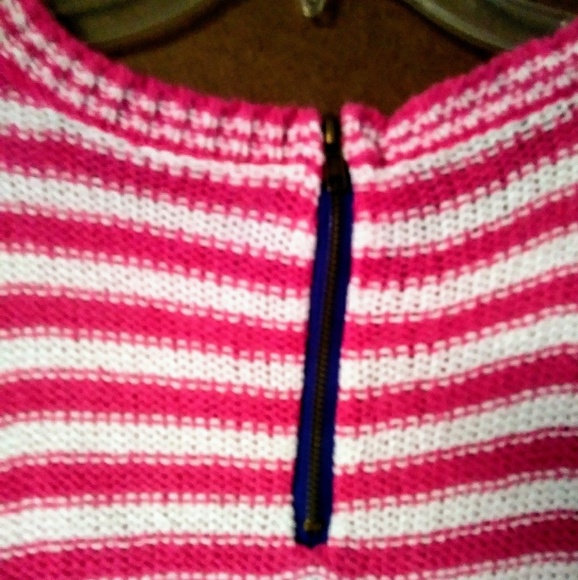 Aeropostale Pink and White Striped Sweater - Picture 2 of 5
