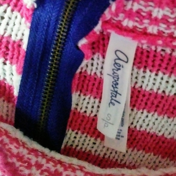 Aeropostale Pink and White Striped Sweater - Picture 5 of 5