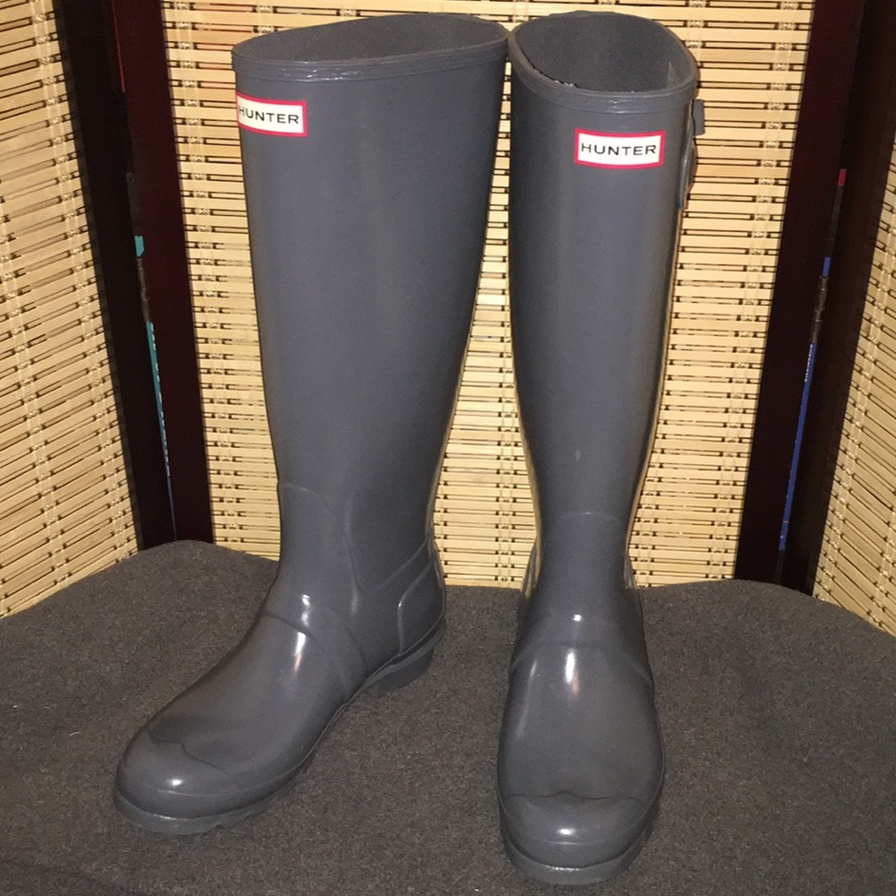 Hunter boot dark grey with blue undertones size 9 - Picture 1 of 6