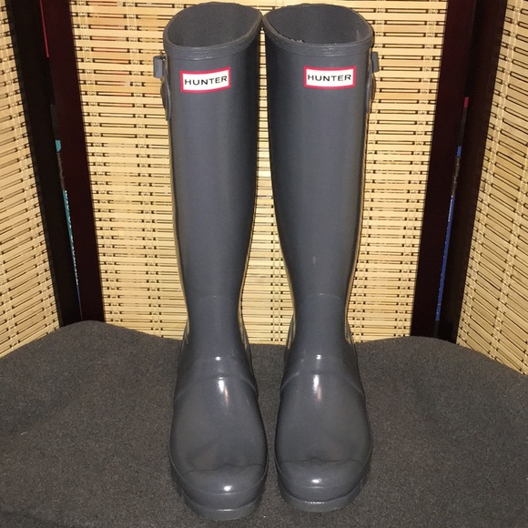 Hunter boot dark grey with blue undertones size 9 - Picture 2 of 6