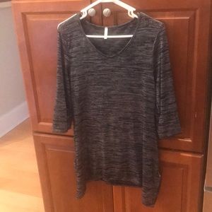 Gray Pink Blush Maternity Tunic