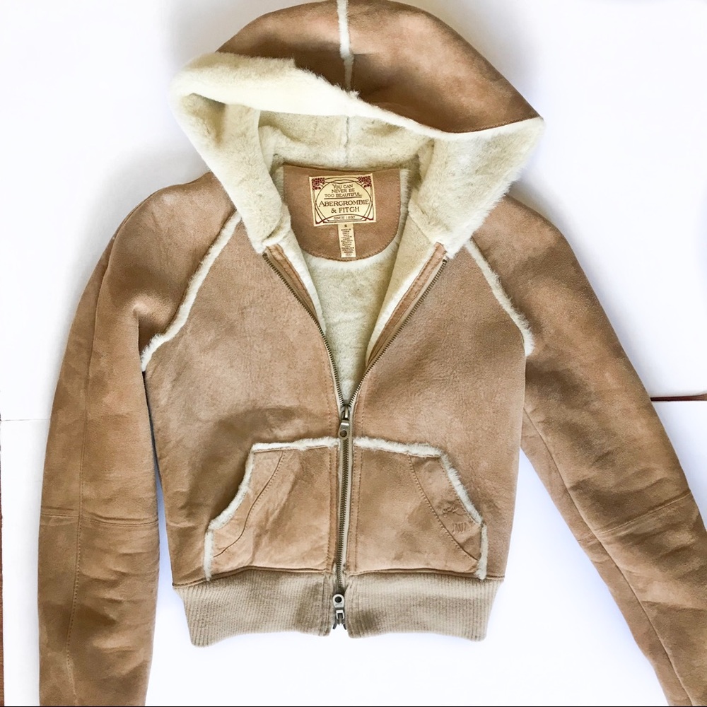 Abercrombie & fitch faux fur jacket