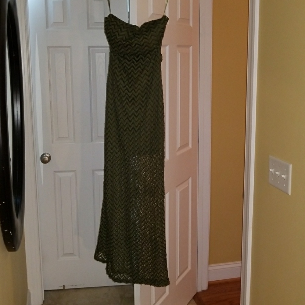 Strapless woven dress