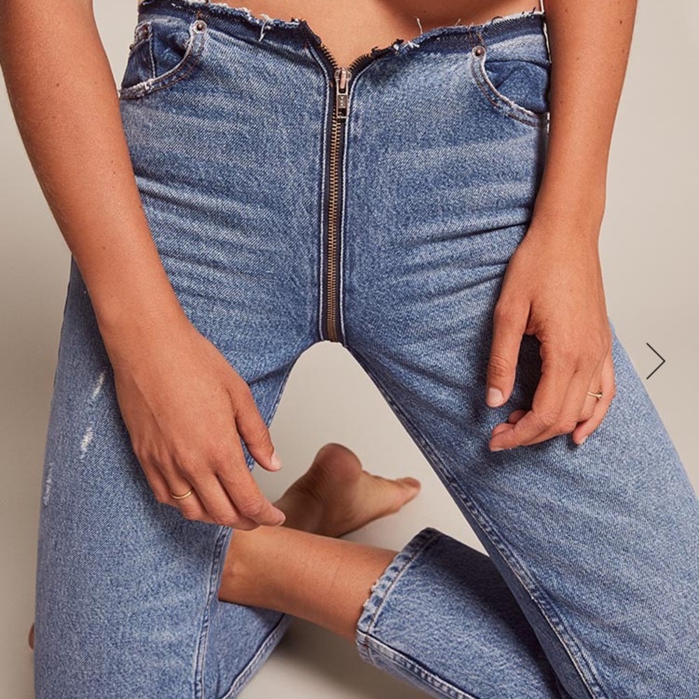 The Reformation Zipper Jean Celtic Denim Size 27 - Picture 6 of 8