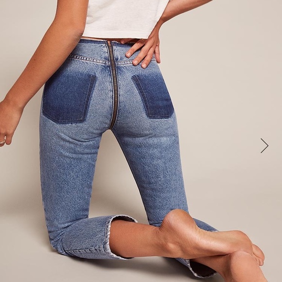 The Reformation Zipper Jean Celtic Denim Size 27 - Picture 2 of 8