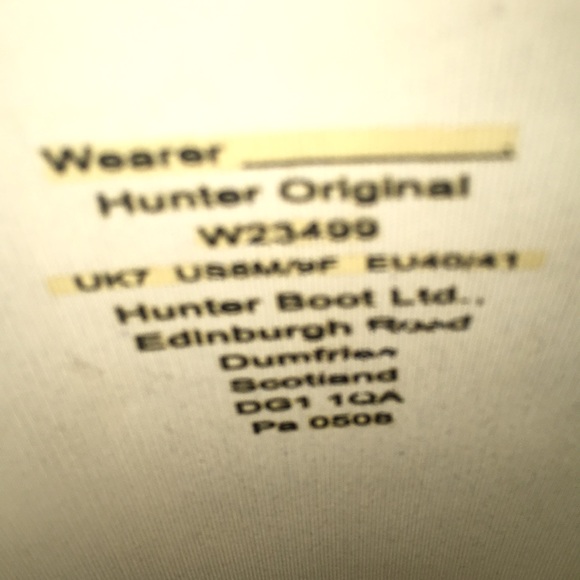 Hunter boots in silver size 9 - Picture 6 of 6
