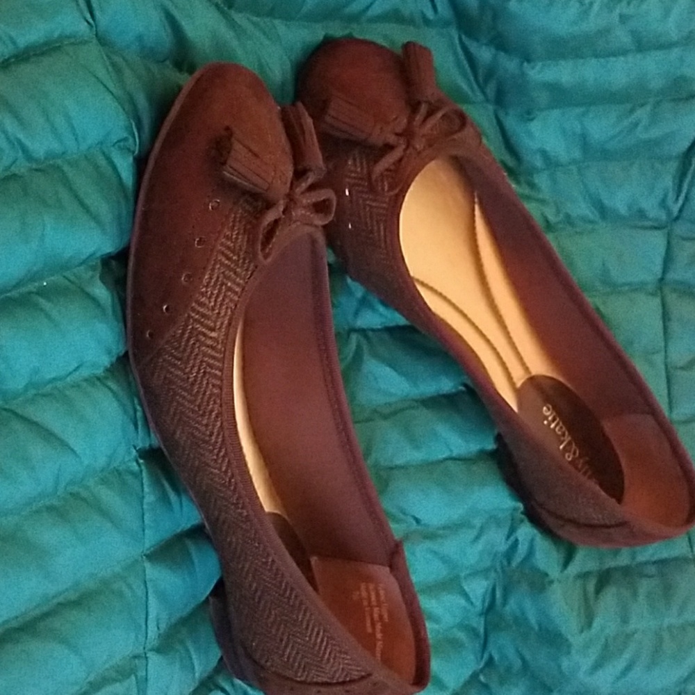 Sale! 🌼🌼Rich BROWN SWEDE and tweed flats🌼🌼