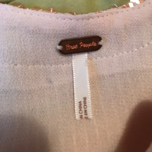 Free People Sequin Blouse in Blush S NWOT - Picture 4 of 7