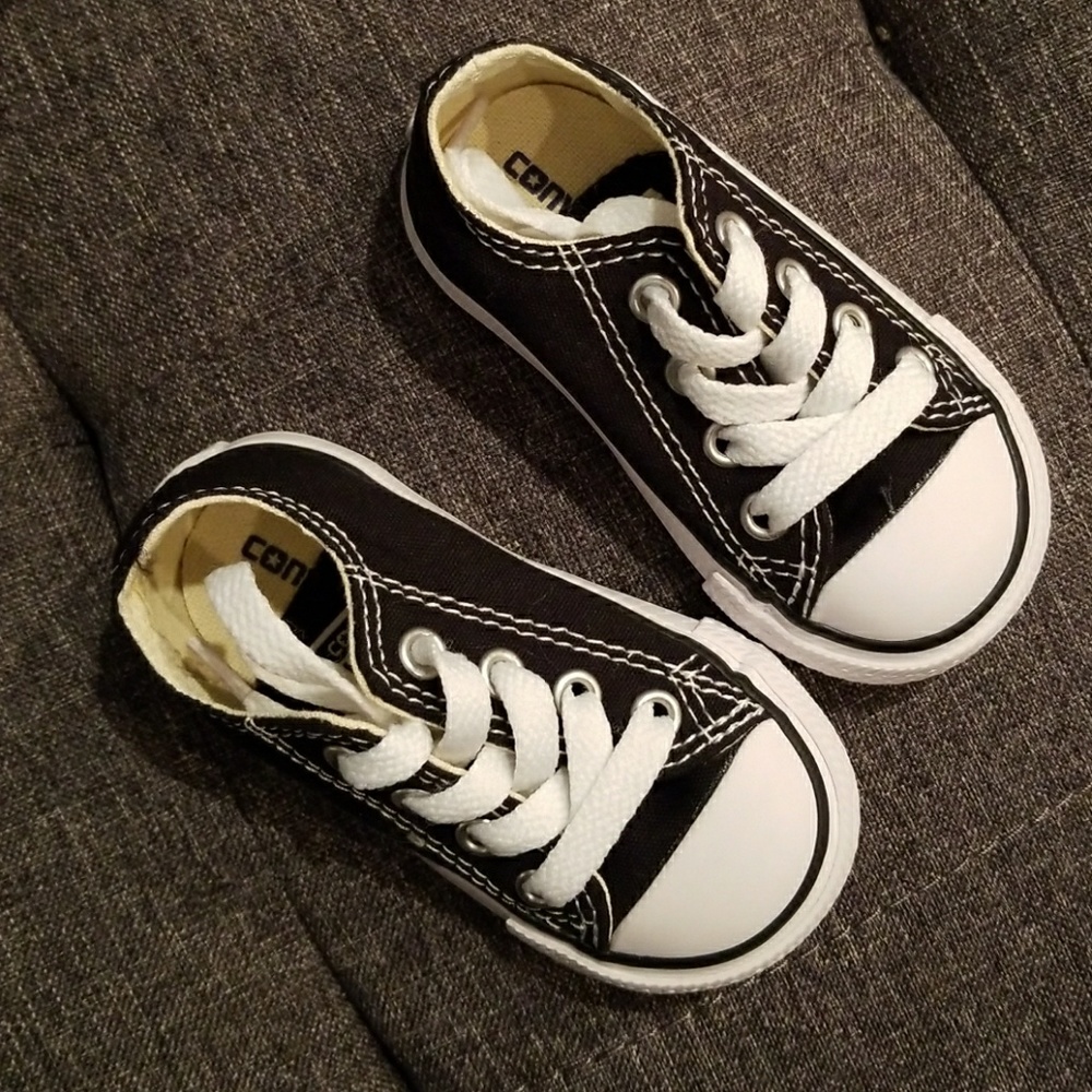 Toddler Black and White Converse All Stars