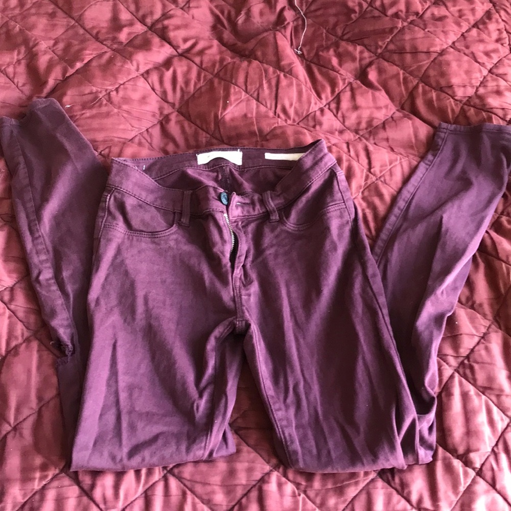 Maroon pacsun skinny jeans