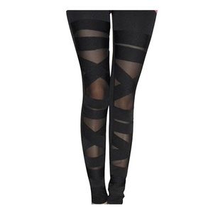 Ripped “bandage” tights